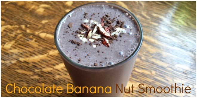 choco banana nut smoothie