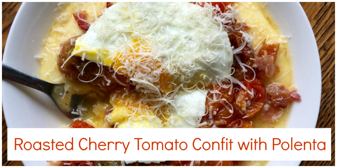 roasted cherry tomato confit header